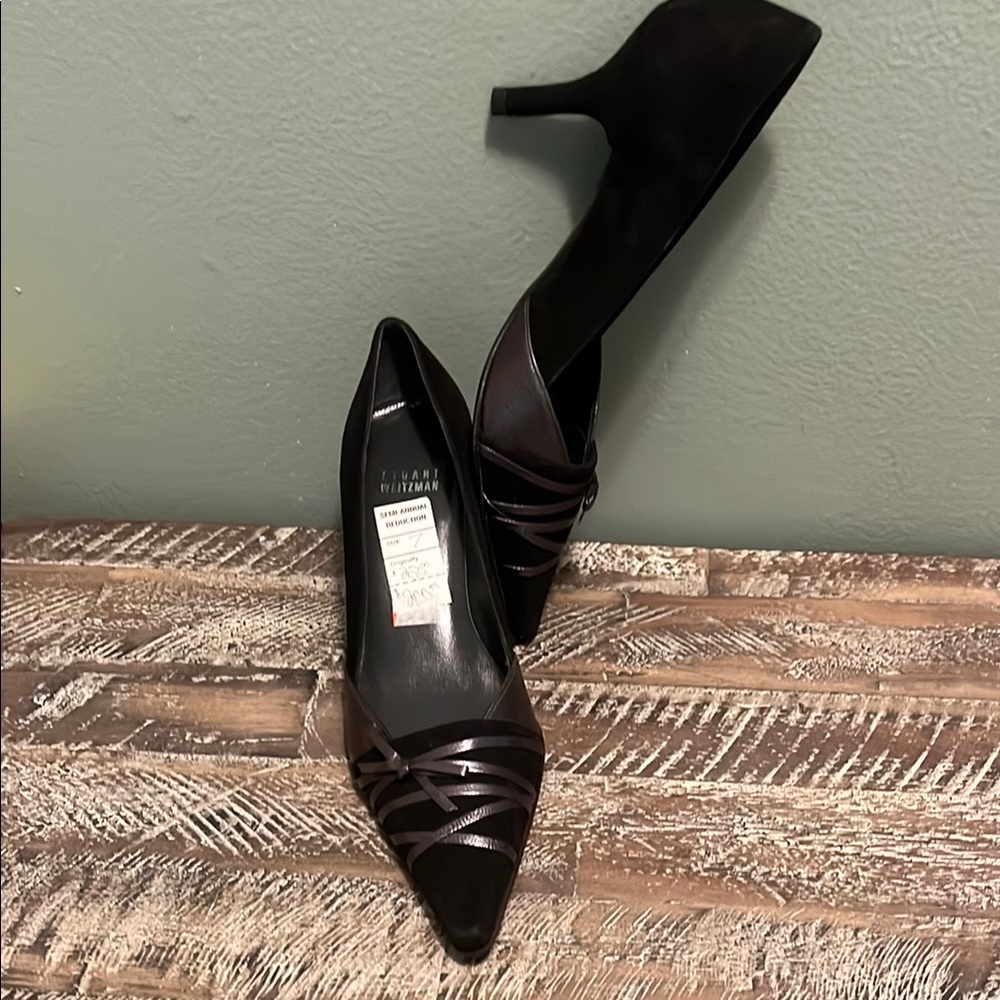 Stuart Weitzman Black Suede Heels